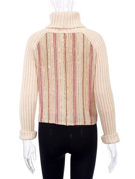 chanel cable knit sweater|chanel sweater black and white.